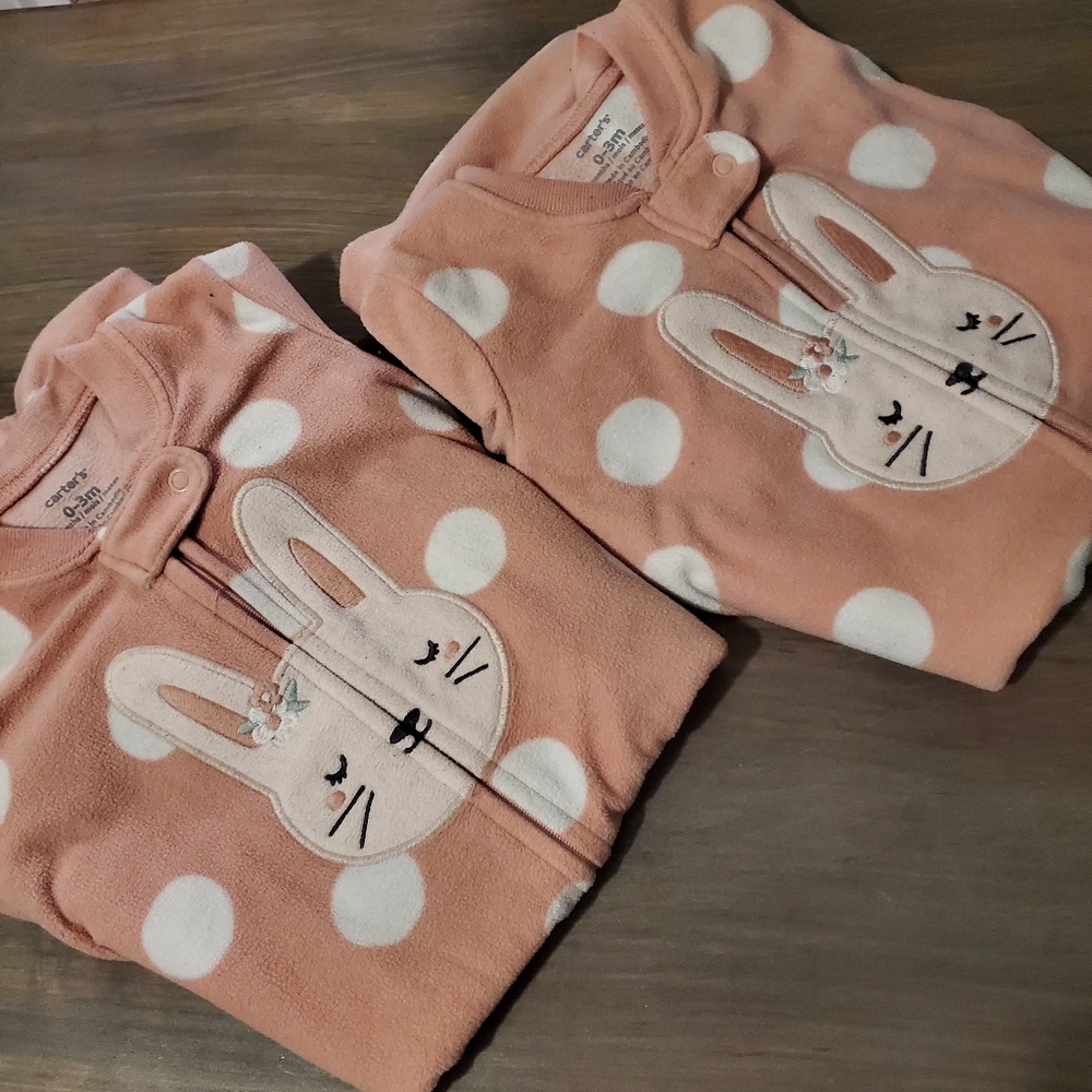 Twins Sleep Sack Bunny Carter's 0-3M